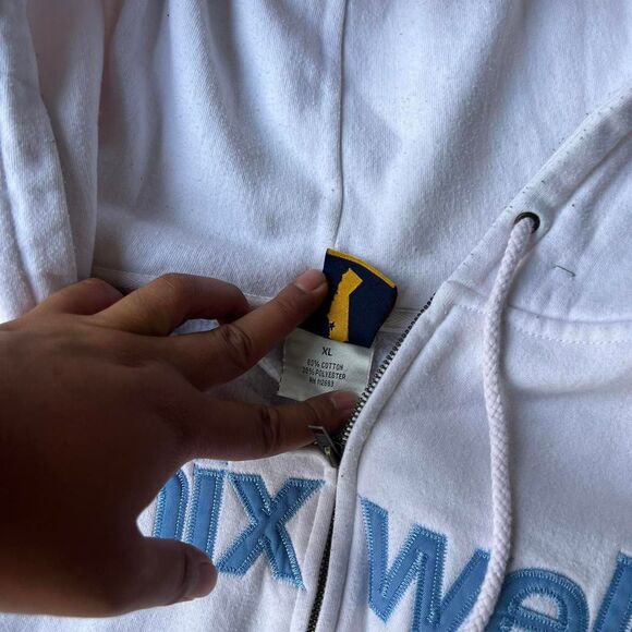 RARE 90s Mixwell Hip Hop Dj Long Sleeve Hoodie Mens size XL - Picture 2 of 5